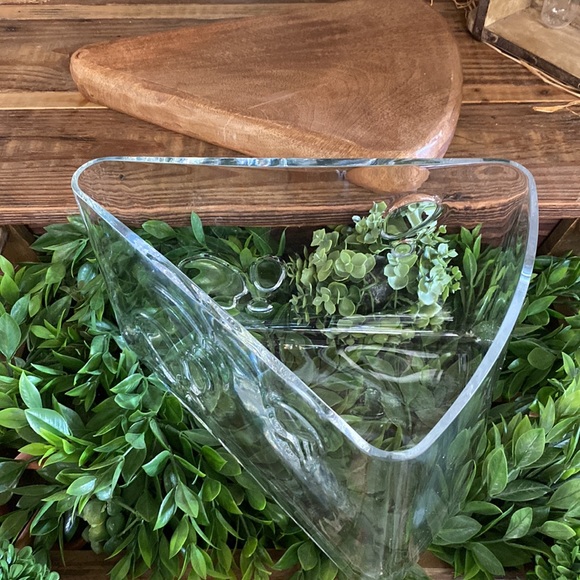 Pottery Barn Large Handmade Glass and Wood Cheese Shaped Cheese Cloche 🧀 🐭🍷 - Picture 8 of 16